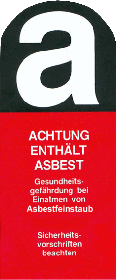 Asbestwarnschild (TRGS 519)