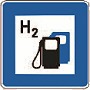 Wasserstoff… (Wasserstoffantrieb, Wasserstofftankstelle) Zeichen 365-66 StVO