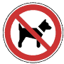 P02: Mitführen von Hunden verboten