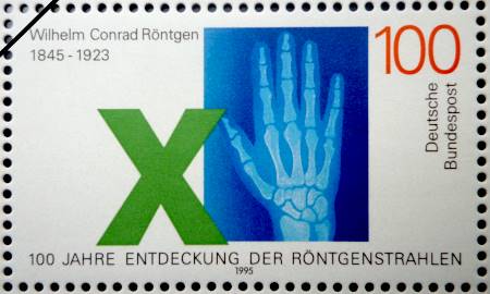 Briefmarke zum Gedenken an Röntgen