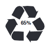 Prozentualer Anteil des rezyclierten Materials