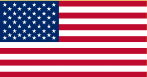 Flagge USA - Seitenverhältnis 10 : 19