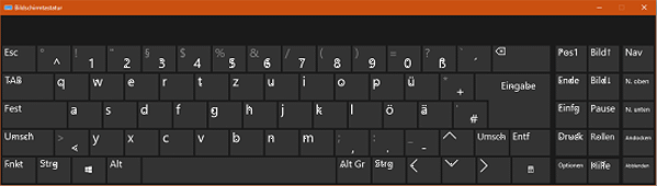 Bildschirmtastatur unter Windows