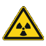 Warnung vor radioaktiven Stoffen oder ionisierenden Strahlen