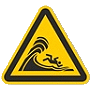 WSW023 Warnung vor hoher Brandung oder hohen brechenden Wellen