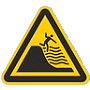 WSW024 Warnung vor steil abfallendem Strand